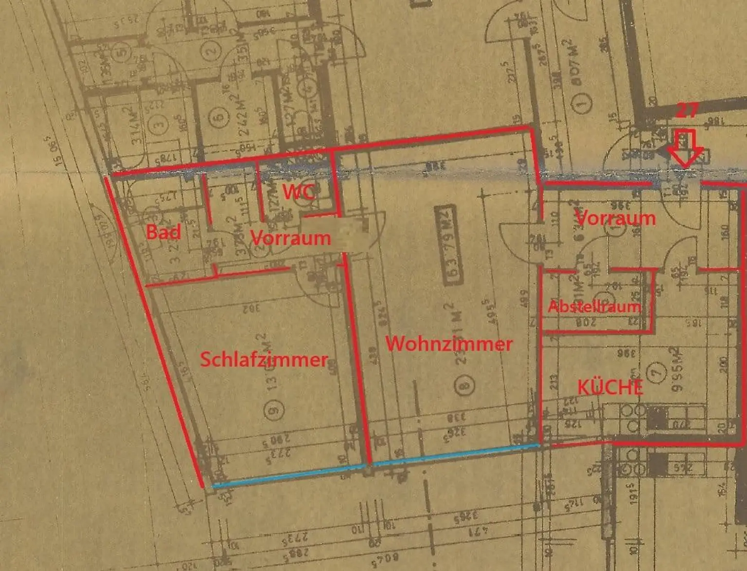 Linzer Straße/Schönbrunn: sanierungsbedürftige, ruhige 2-Zimmer Wohnung mit Grünblick