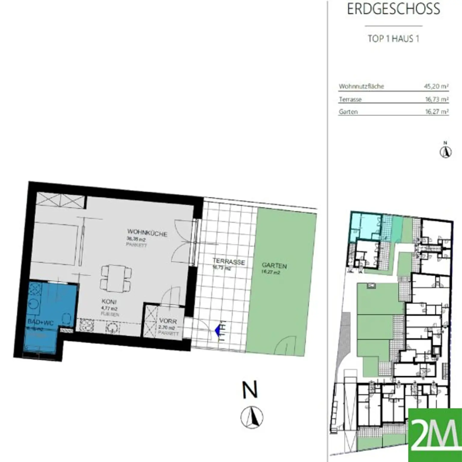 Charmante 1-Zimmer-Gartenwohnung mit separatem Schlafbereich in ruhiger Lage