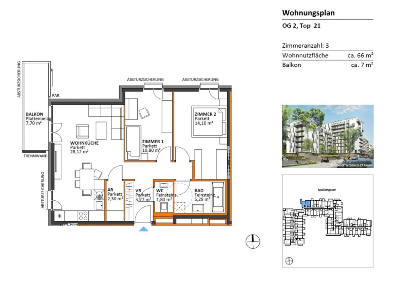 Tolle 3-Zimmer Wohnung mit zentraler Begehbarkeit in begehrter Lage - THEOS Willkommen im Park