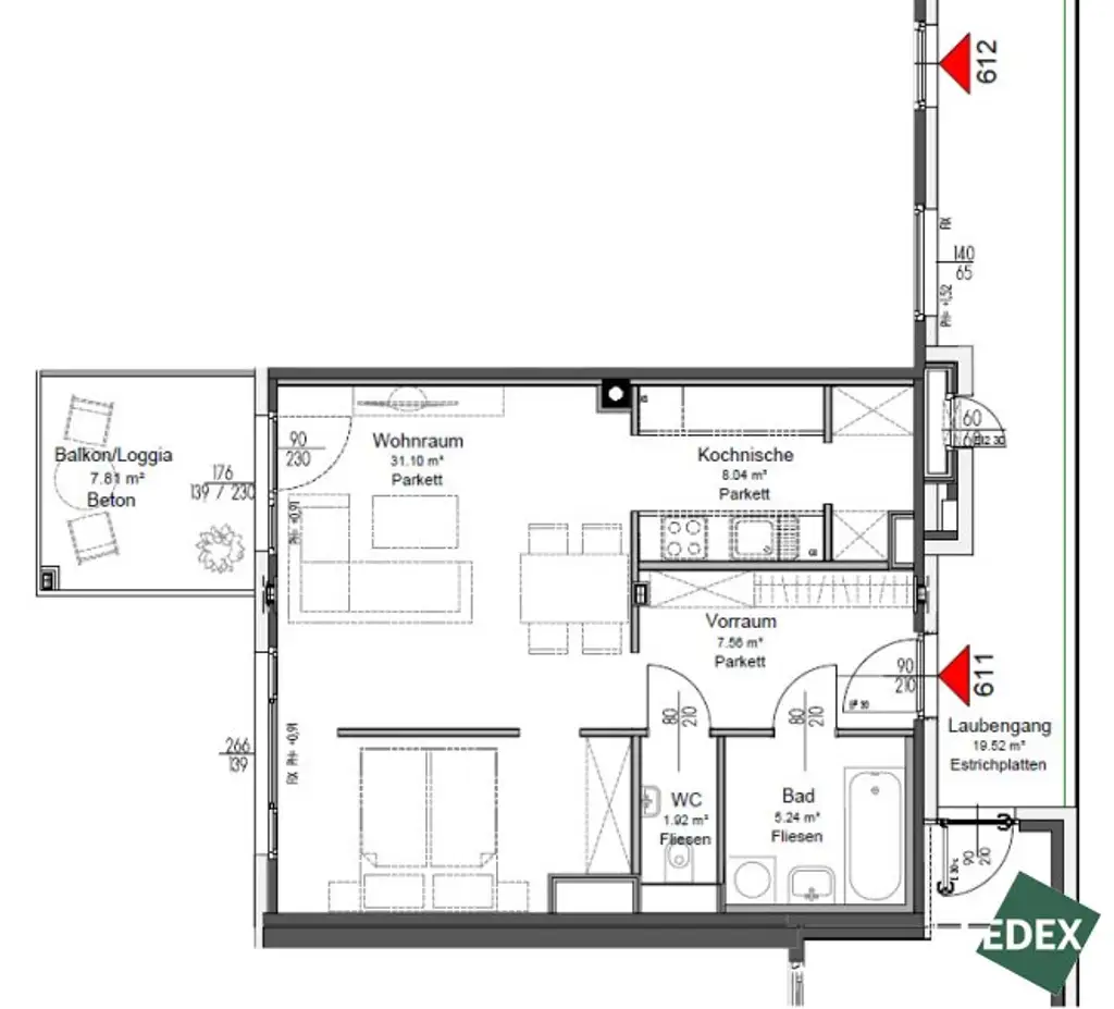 Attraktive 1-Zimmer-Wohnung mit Balkon nahe Austrian Institute of Technology