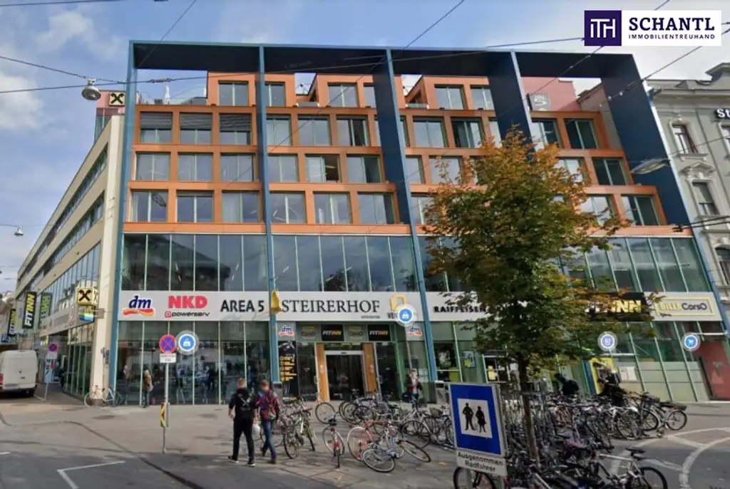BESONDERE BÜROFLÄCHEN IM HERZEN VON GRAZ! TOP-INNENSTADTLAGE DIREKT AM JAKOMINIPLATZ! TRAUMHAFTE AUSSICHT! TIEFGARAGE! PROVISIONSFREI!