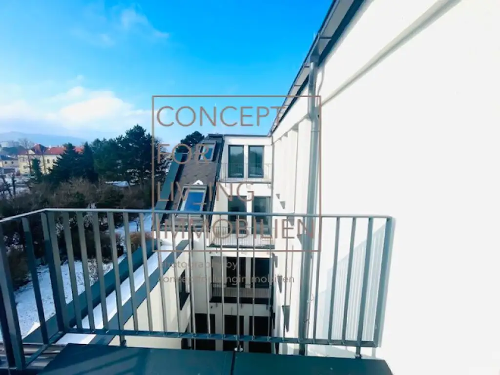 Exklusiv. Trendy. Coole Architektur. 63m2 Dach-Terrassen-Maisonette. Garage. Beziehbar: ab FJ/SO 2026. Erstbezug. Ideale Anlegerwohnung