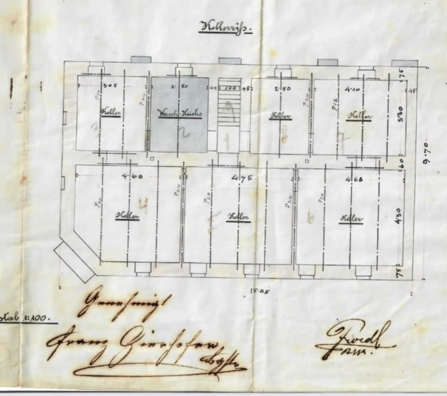 Kellerplan Anno 1899