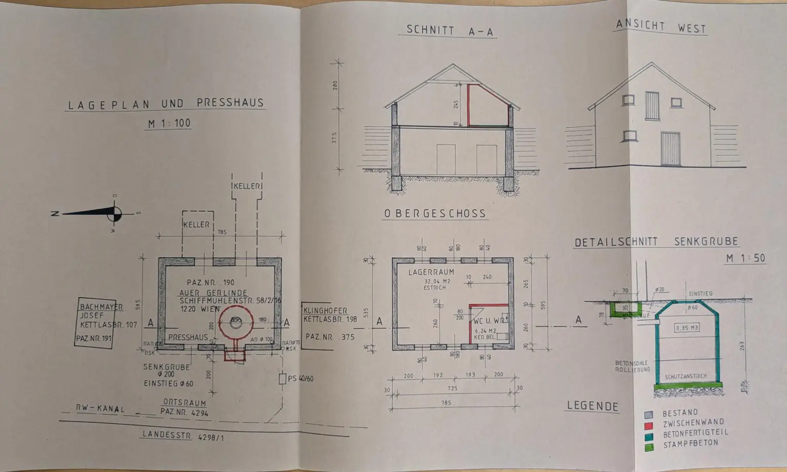 genehmigter Bauplan