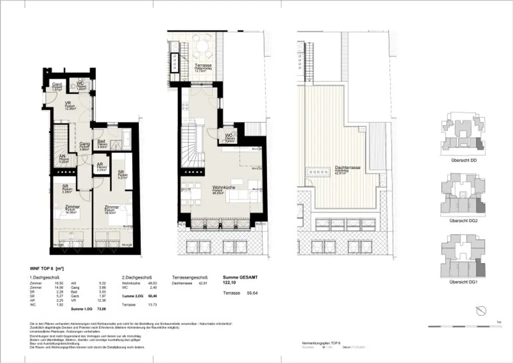 Stilvolle Dachgeschosswohnung mit außergewöhnlicher Dachterrasse in 1090 Wien