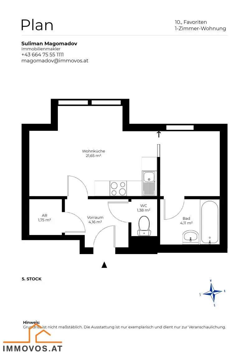IHR NEUES ZUHAUSE IN DER STADT // KOMPAKT, PRAKTISCH UND PERFEKT ANGEBUNDEN // 1,5 ZIMMER UND GARAGENSTELLPLATZ