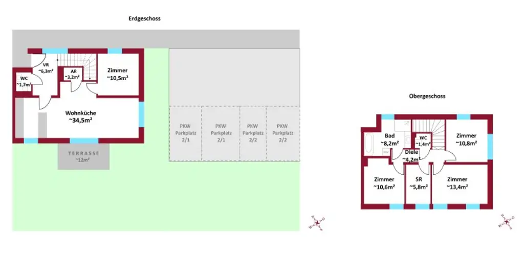 Ca. 7 Autominuten von Neufeld a. d. Leitha I Exklusives Neubauprojekt I großzügige Freiflächen I grüne Ruhelage I TOP-Ausstattung