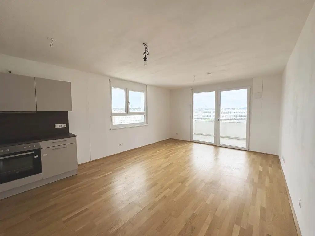 Q11 Leben in Simmering - 
3-Zimmer-Loggiawohnung mit Deckenkühlung - genießen Sie DIESEN Ausblick!