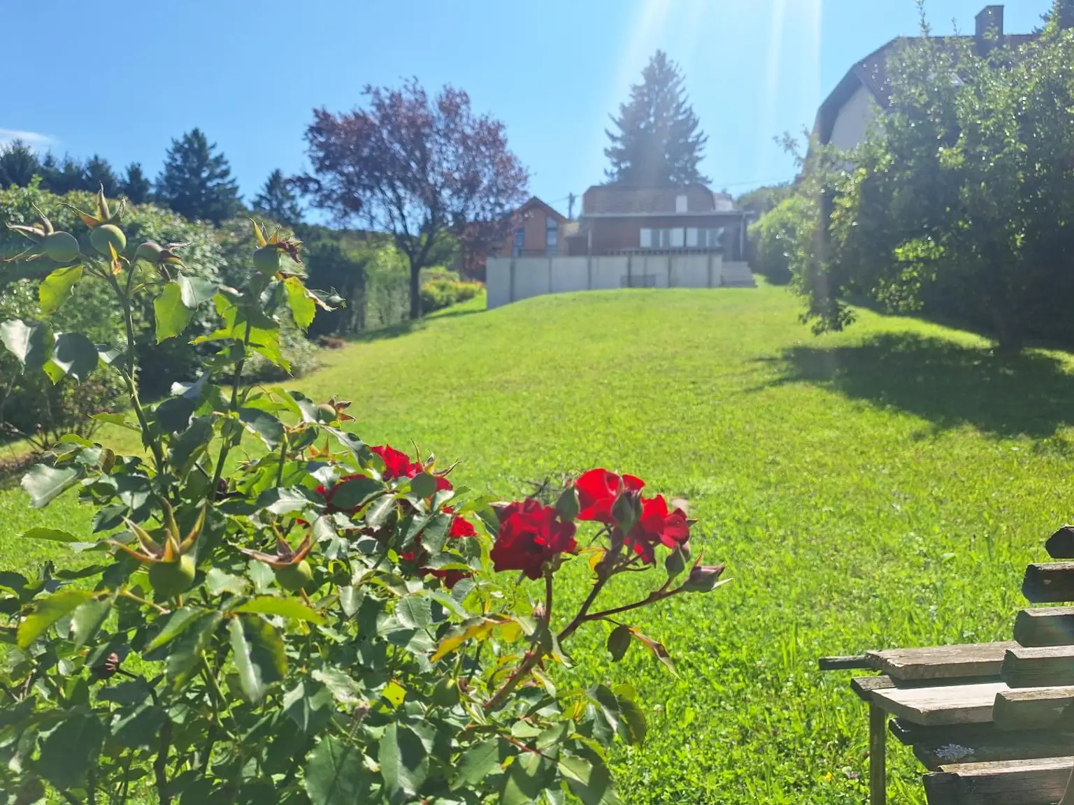 Tolles Baugrundstück mit Fernblick und Sommerhaus