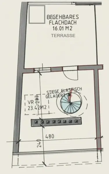 Grundrissskizze Obergeschoss