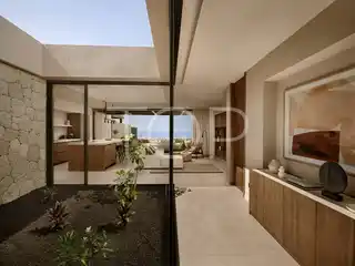 Living area indroor garden 3 bedroom villa
