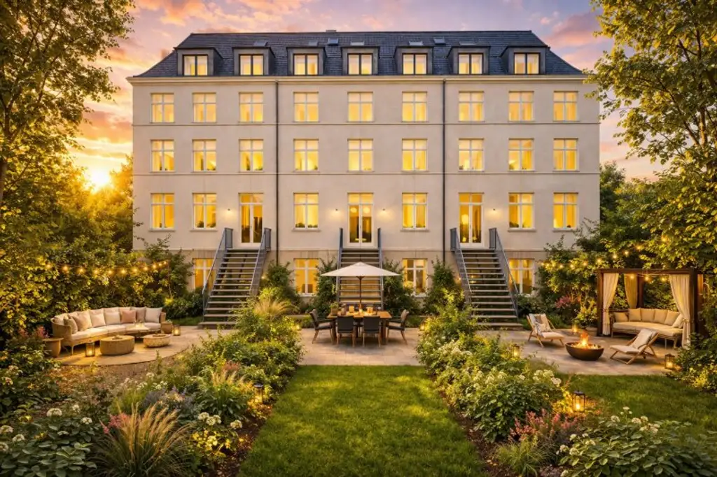 Urbanes Refugium mit Gartenlandschaft: Drei Einheiten verschmelzen zu einem einzigartigen Wohnkonzept