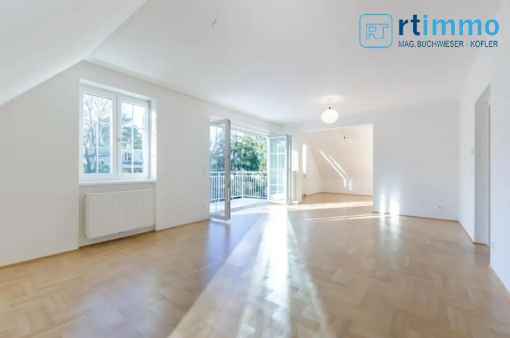 VIER ZIMMER | SCHÖNE UND HELLE TERRASSENWOHNUNG + 70 m2 DACHTERRASSE + GARAGE