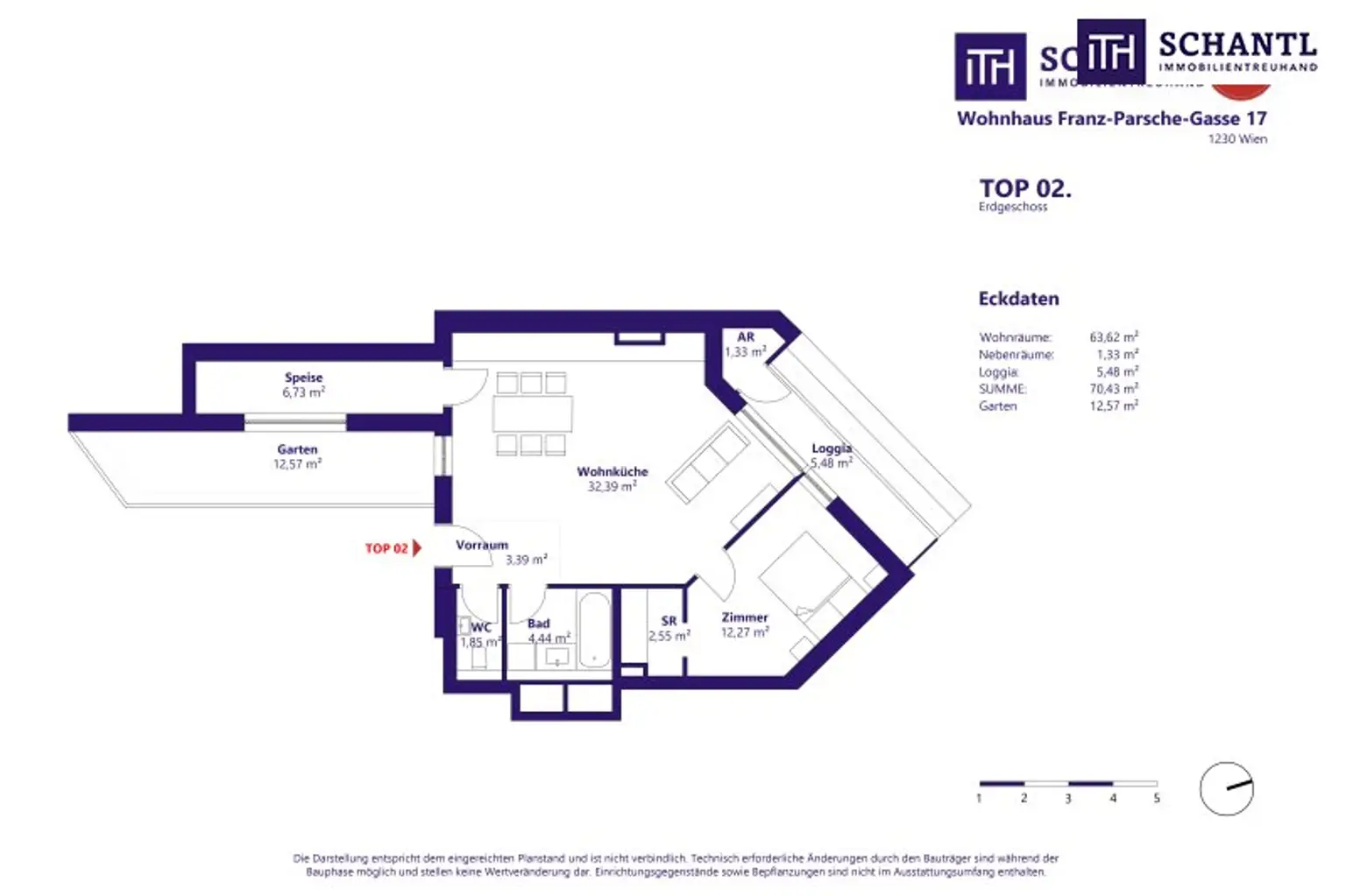 Erdgeschosswohnung mit Garten und Loggia im frechen FRANZ!