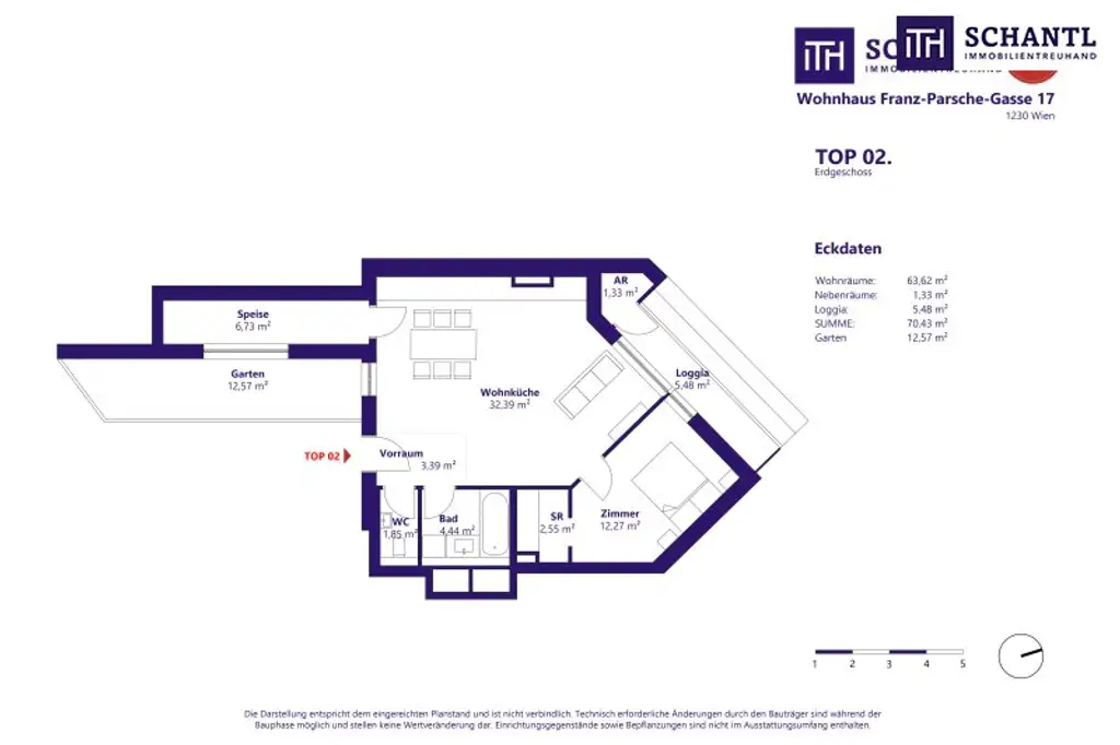 Erdgeschosswohnung mit Garten und Loggia im frechen FRANZ!