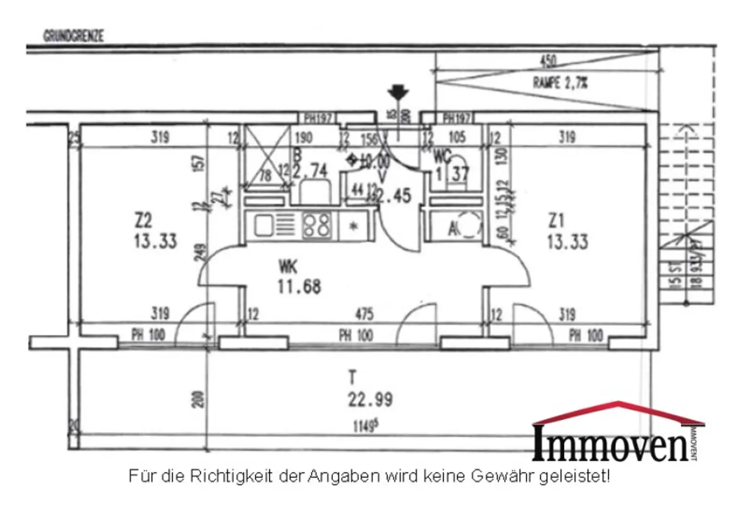 2-Zimmerwohnung mit kleiner Freifläche unweit der Grazer City!