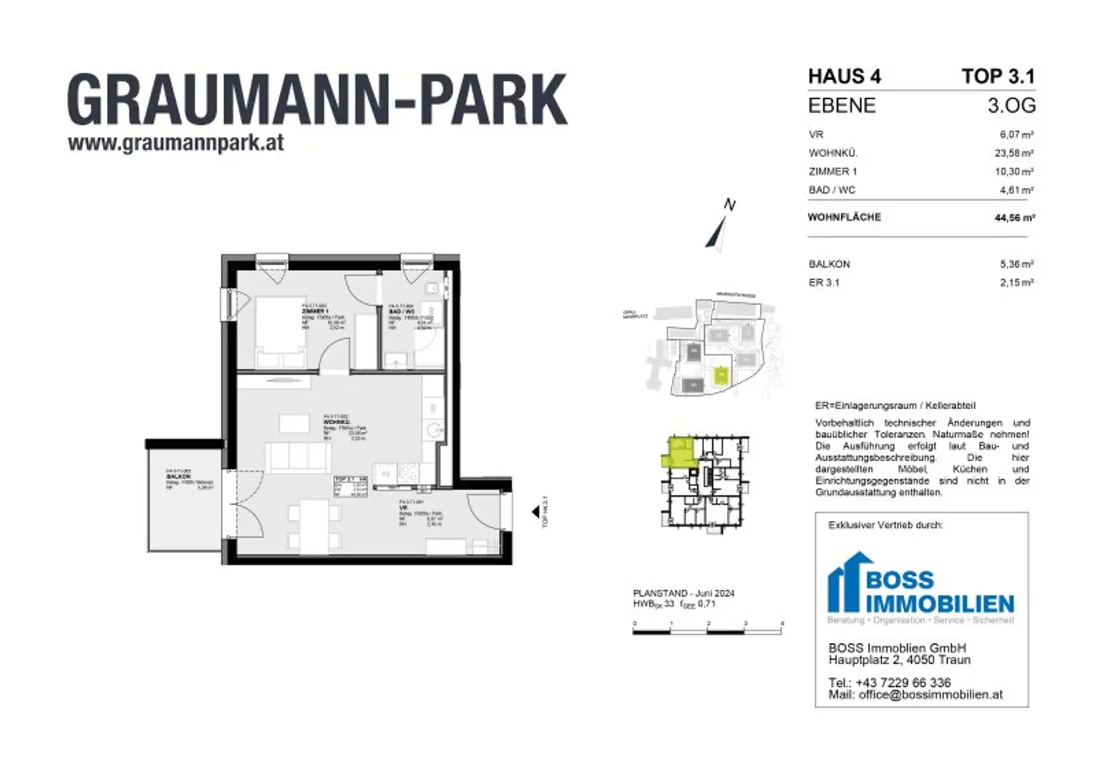 Nachhaltig und Grün: Neubauwohnung im Graumann-Park