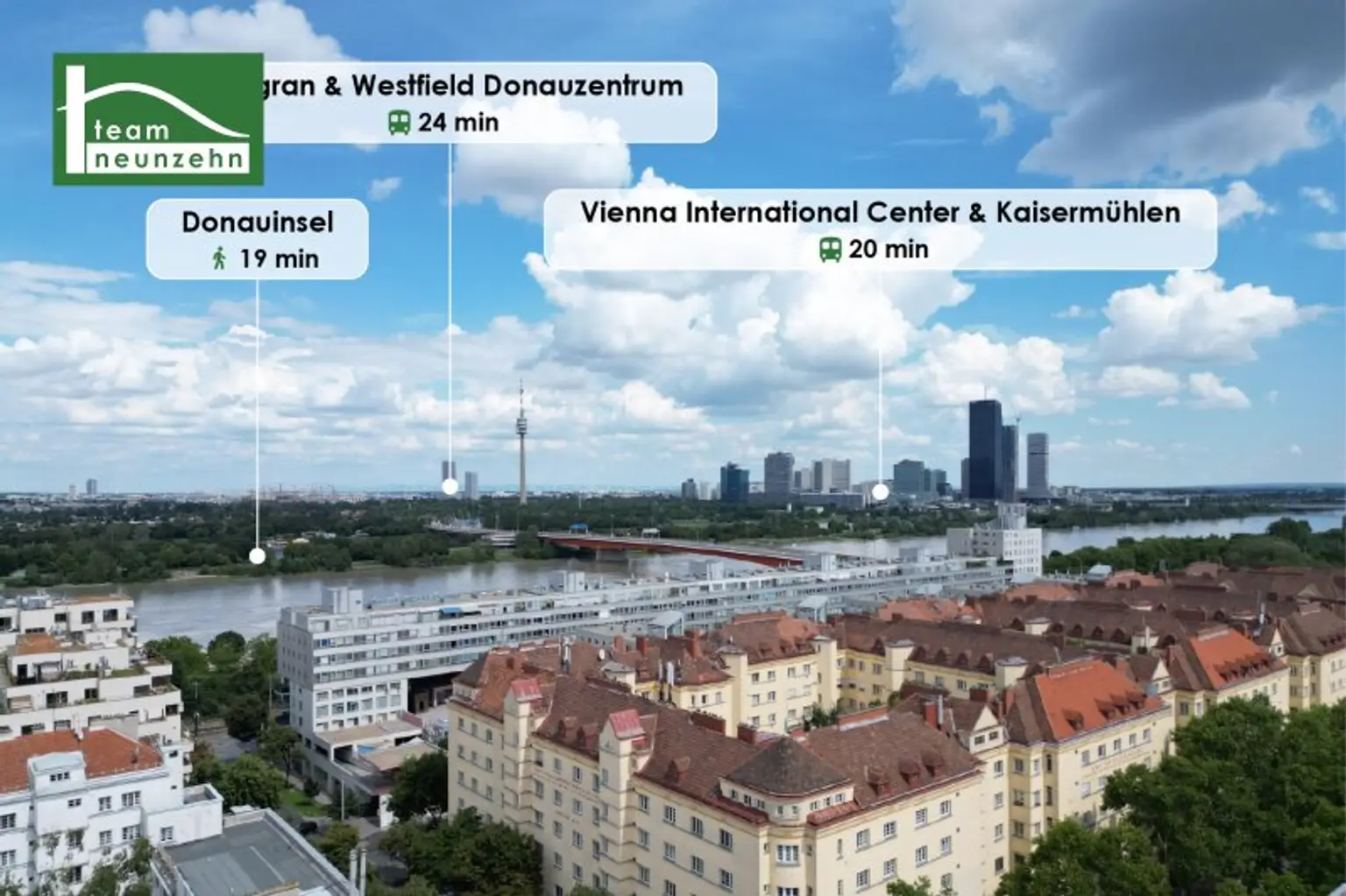 Klimatisierte Maisonette mit Weitblick-Dachterrasse in top Lage nahe U6, Millennium City und Donau - JETZT ANFRAGEN