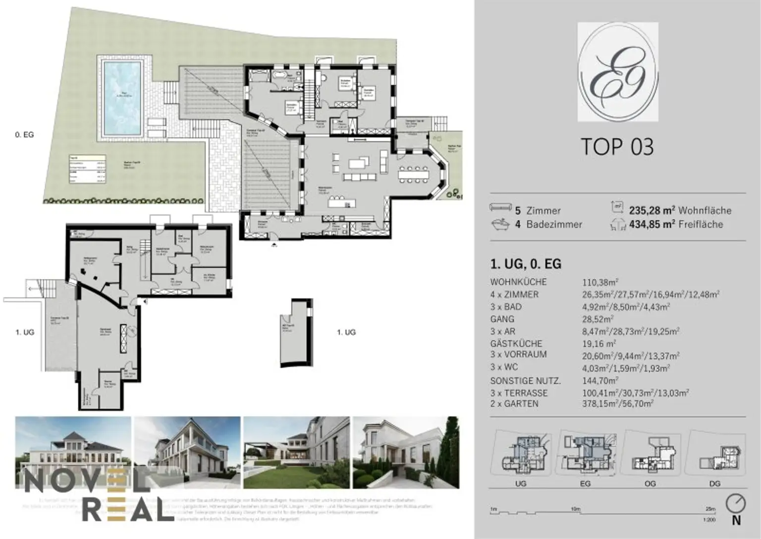 „Grand Suite“ – Wo Luxus auf Wohnträume trifft – mit eigenem Outdoorpool! Villa "Elida 9"- Luxus in Donau-Nobellage auf 2 Ebenen!