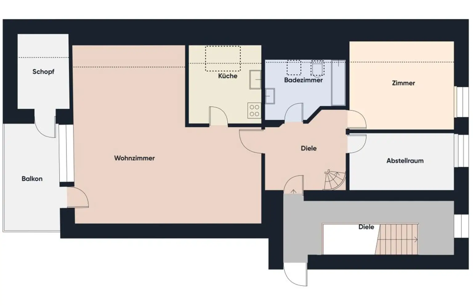 Grundriss ohne Maßstab / Erdg