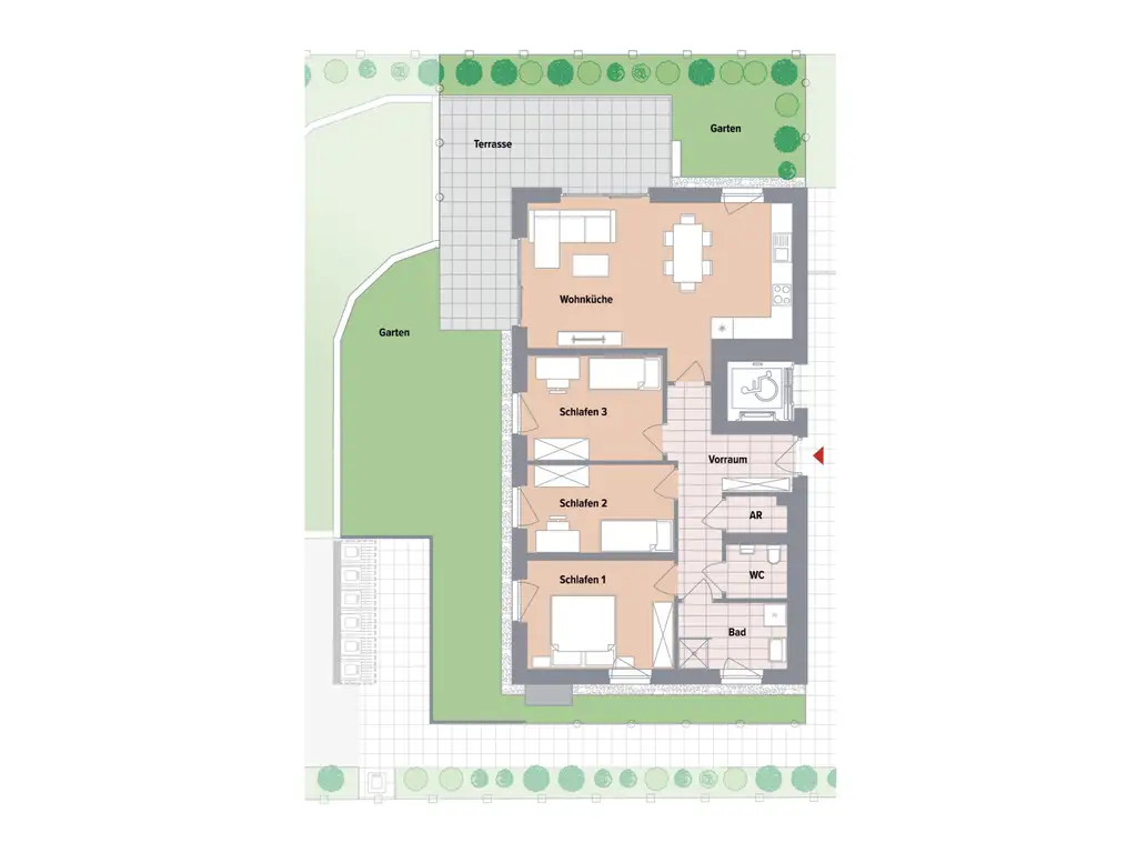 BAUBEGINN ERFOLGT! 4-Zimmer-Gartenwohnung! Neubauprojekt im Villenviertel in Geidorf!