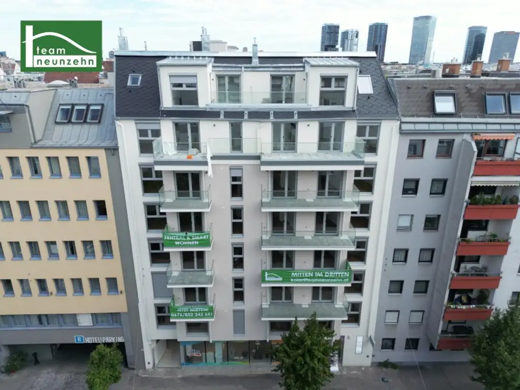 Klimatisierte Erstbezugs-Wohnung im DG nahe U3, S-Bahn und hervorragender Infrastruktur mit hochwertiger Ausstattung! - Mitten im Dritten