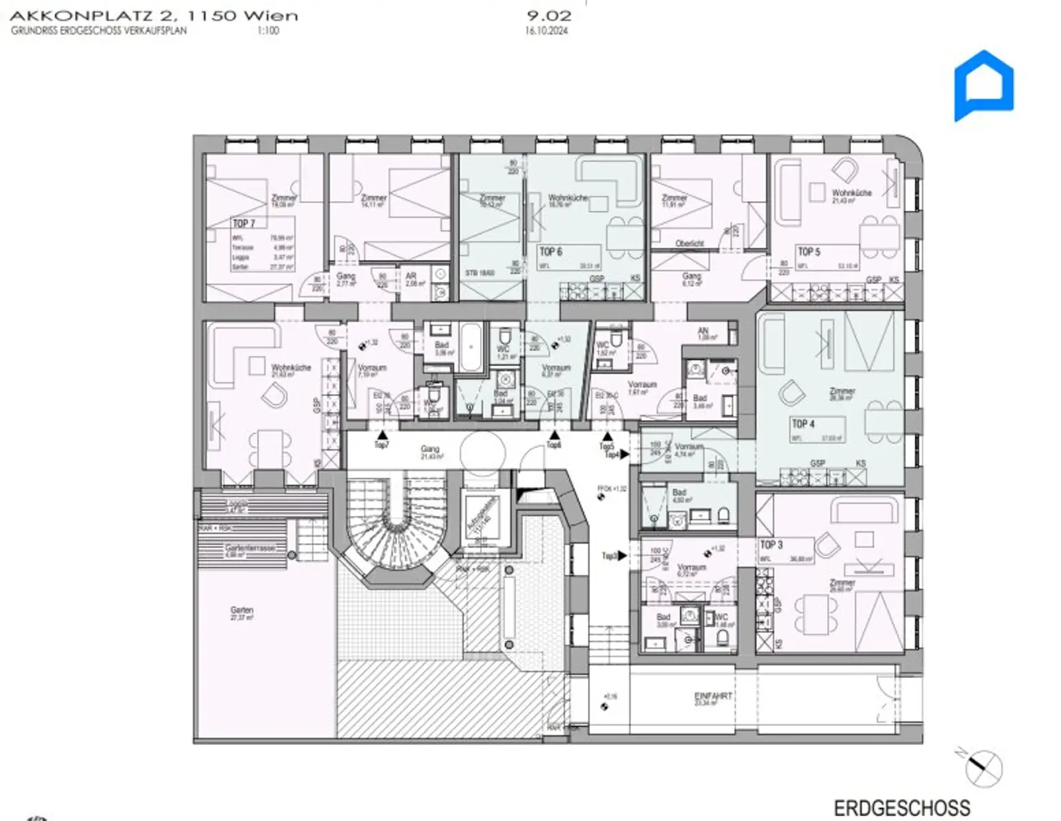 Schönbrunnblick-Gloriette, ERSTBEZUG, JETZT einziehen! Dachgeschoss NEU mit modernster Ausstattung148m² Wohnfläche, 4 Zimmer plus Nebenräume, auch Altbau Etagen-Wohnungen, teilweise Kurzzeitvermietung möglich !