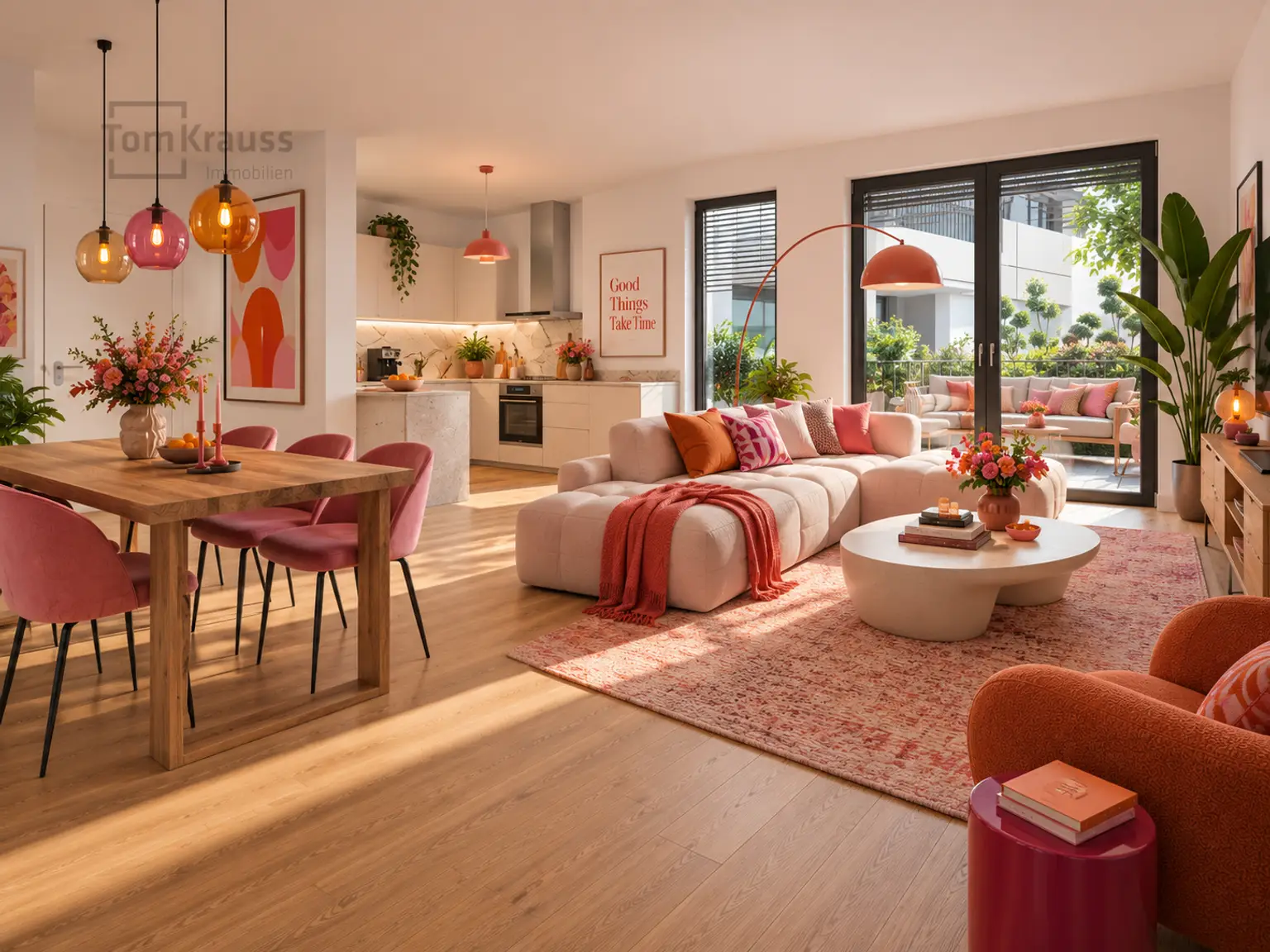 Schlafzimmer pink