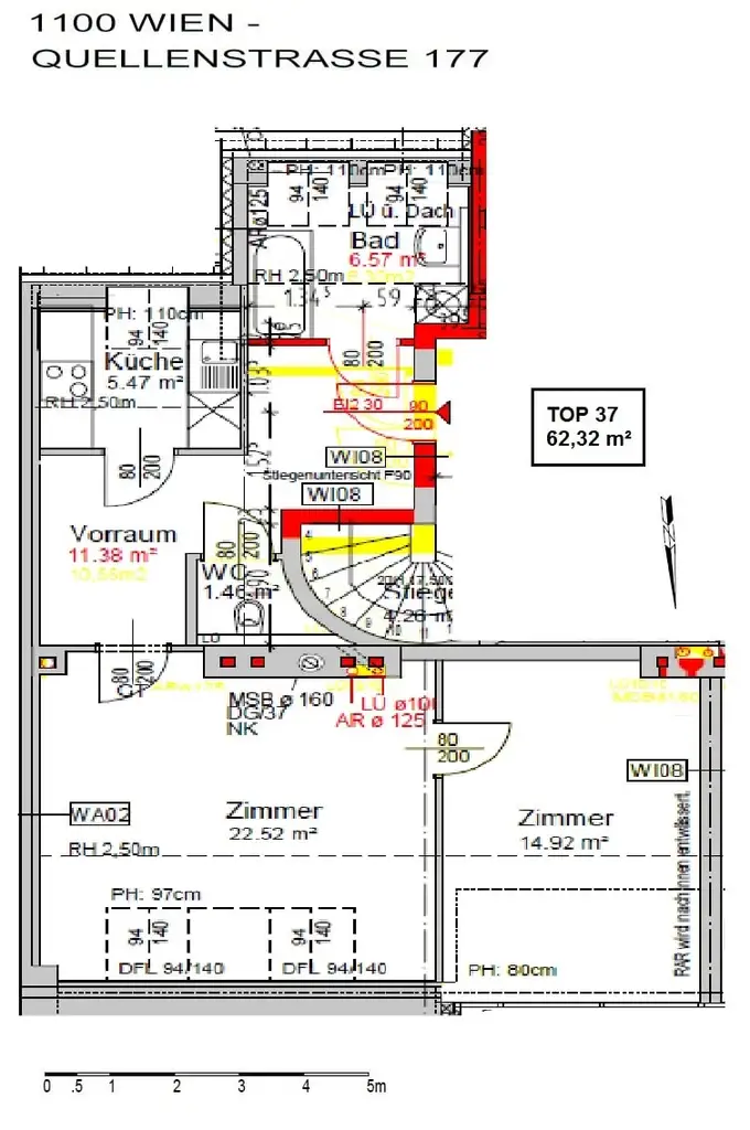 Super geschnittene 2-Zimmer-Wohnung im Dachgeschoss!