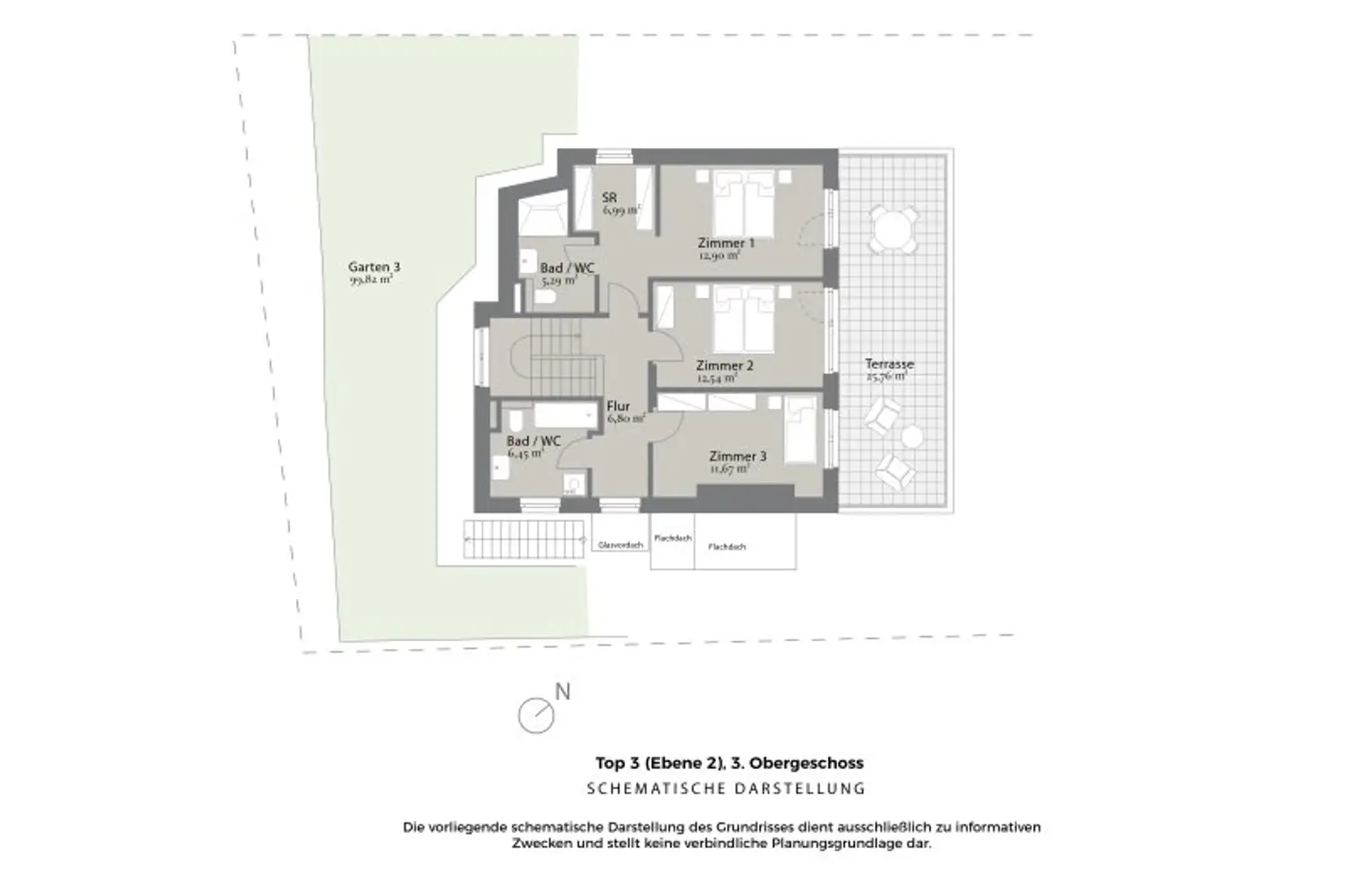 Hill Side – One Nine Six - Top 3 "Großzügige Maisonette  mit Garten, Dachterrasse  & Weitblick"