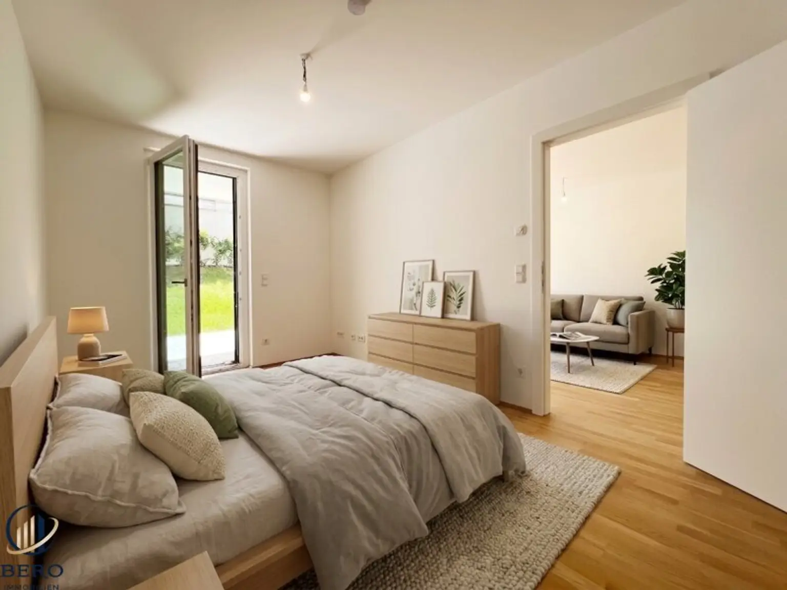 Schlafzimmer (mit KI möbliert)