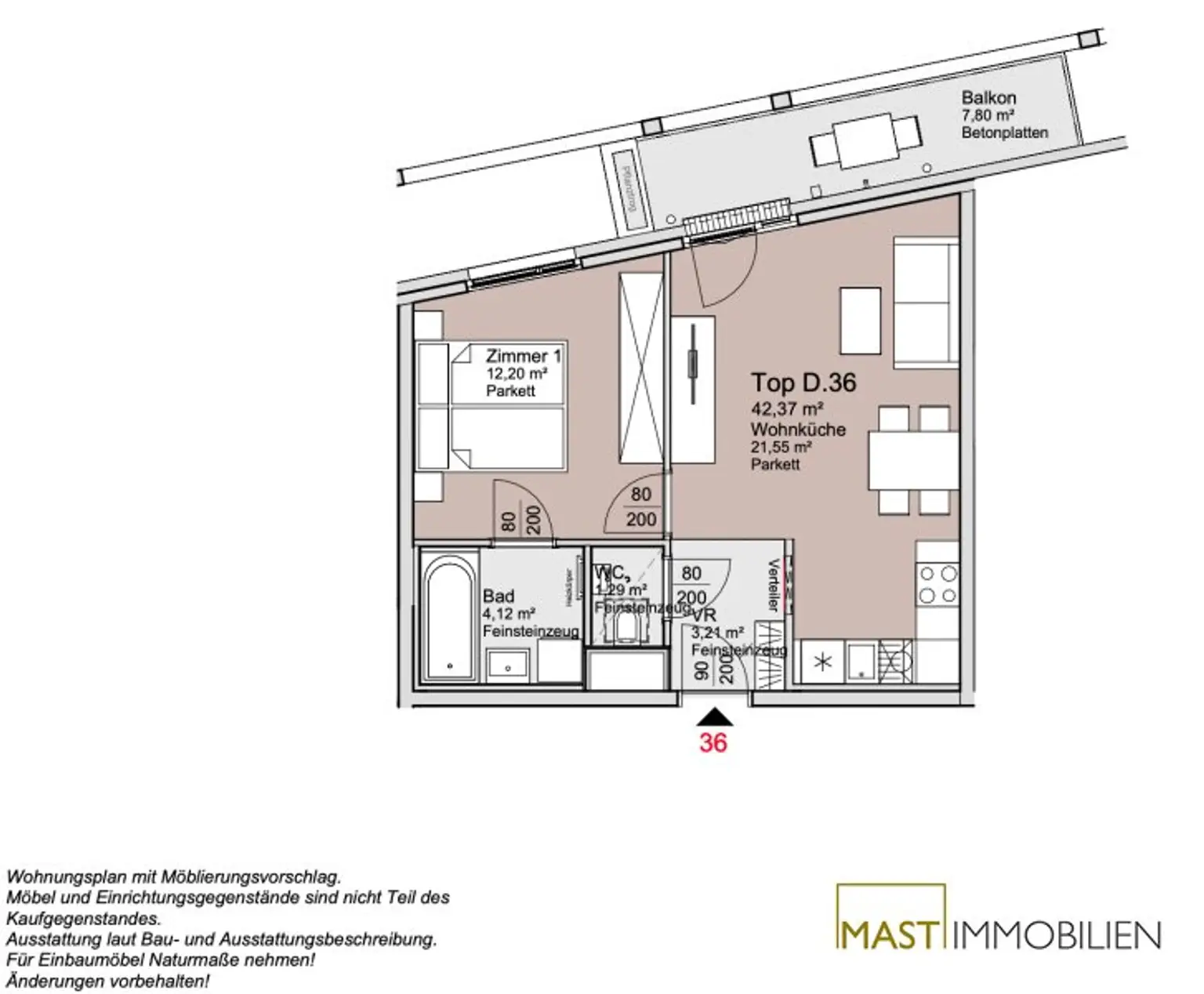 *Alte Donau* 2 Zimmer Wohnung im 5. Liftstock!
