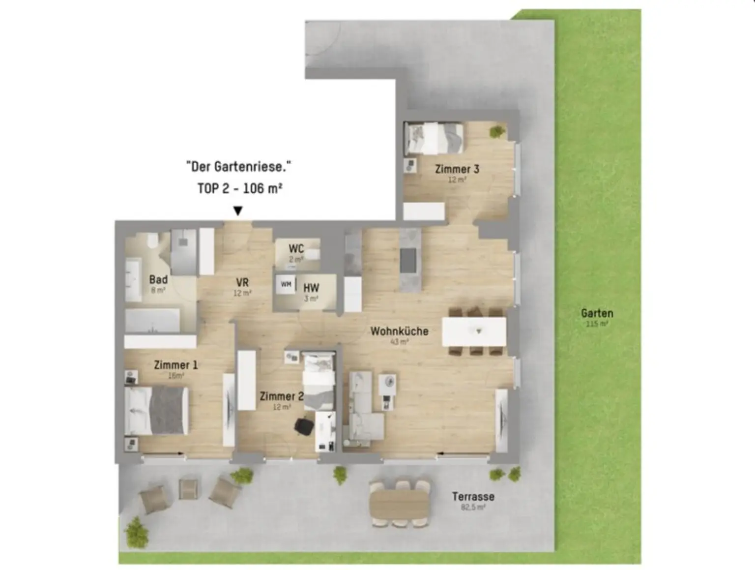 Gartenwohnung Nähe Mühlwasser! 4 Zimmer möglich! In 9 Minuten öffentlich zur U2 Aspernstraße! Provisionsfrei für den Käufer!