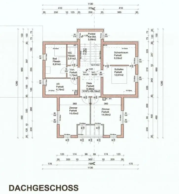 Grundriss Obergeschoss