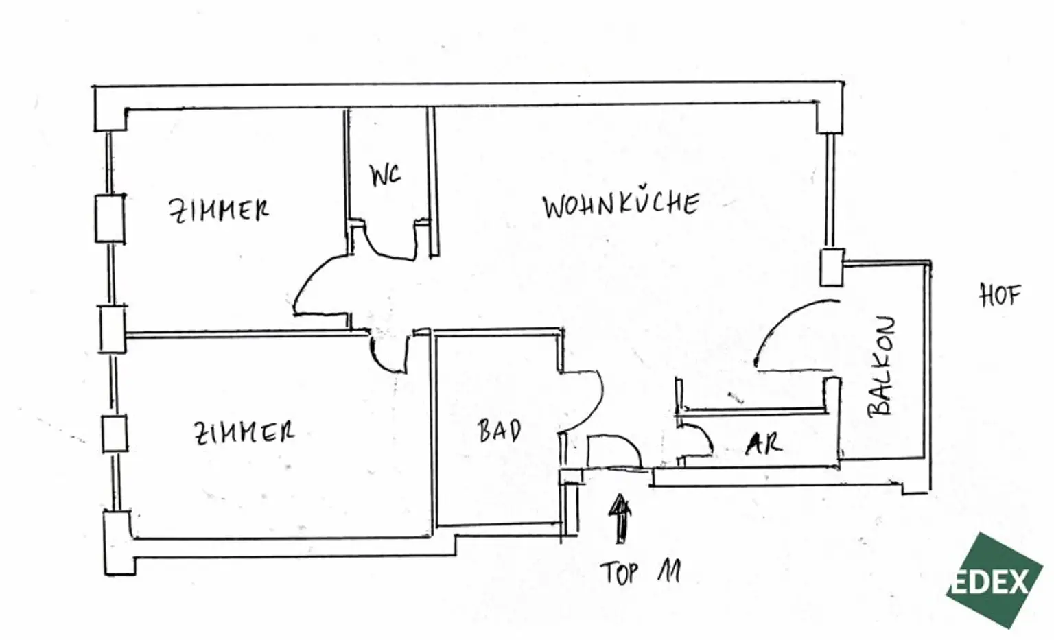 Letzte verfügbare Einheit: 3-Zimmer-Wohnung mit Loggia
