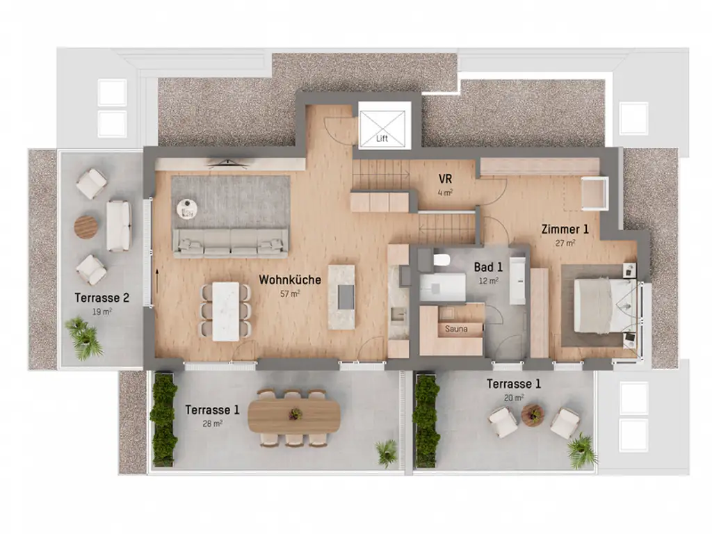 1210, Langenzersdorfer Straße, In Strebersdorf am Fuße des Bisambergs, 5-Zimmer-Penthouse