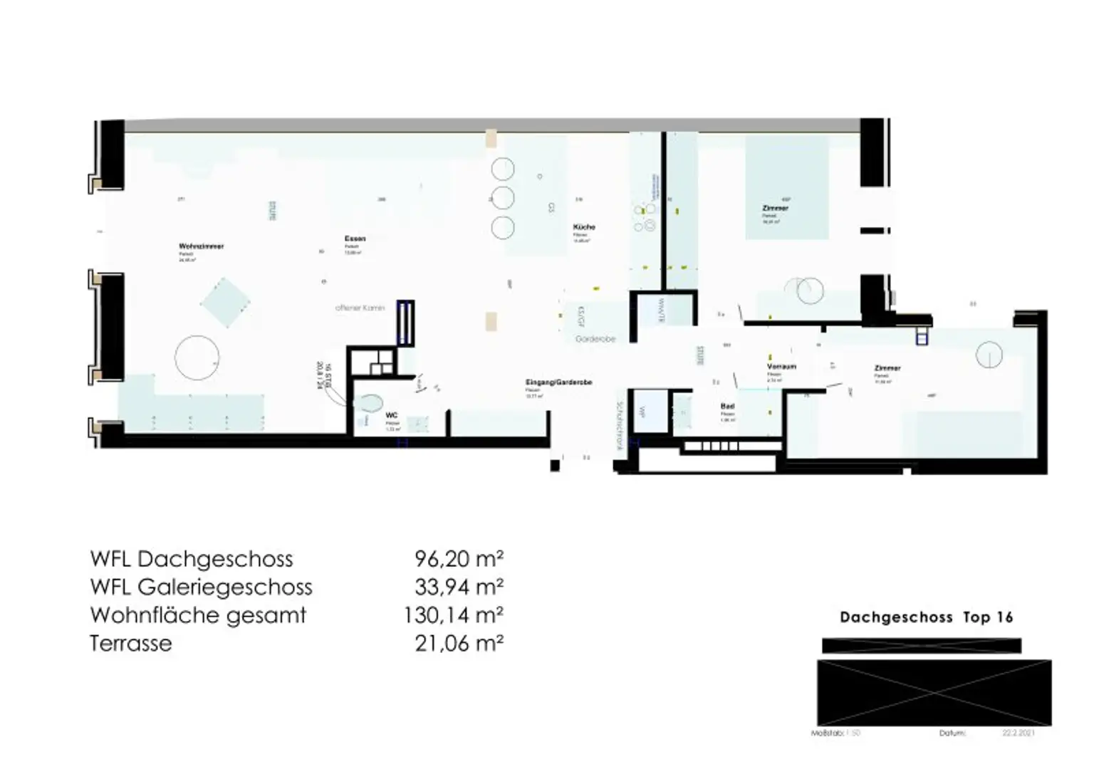 4-Zimmer-Dachgeschoßwohnung mit Galerie & Terrasse in unmittelbarer Nähe zu Karmelitermarkt