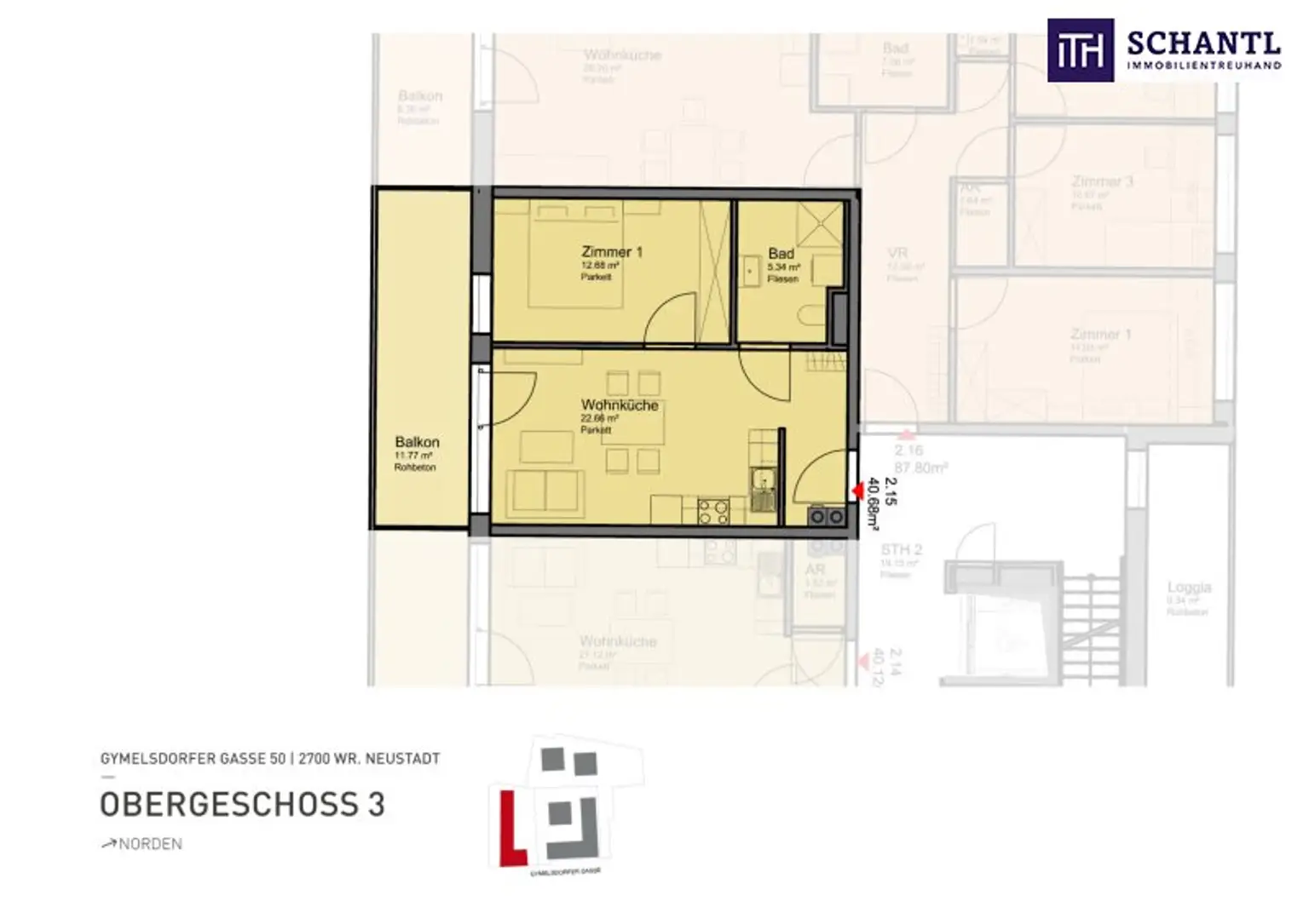 „Sonnig, modern & perfekt geschnitten – 2-Zimmer mit Balkon im 3. OG!