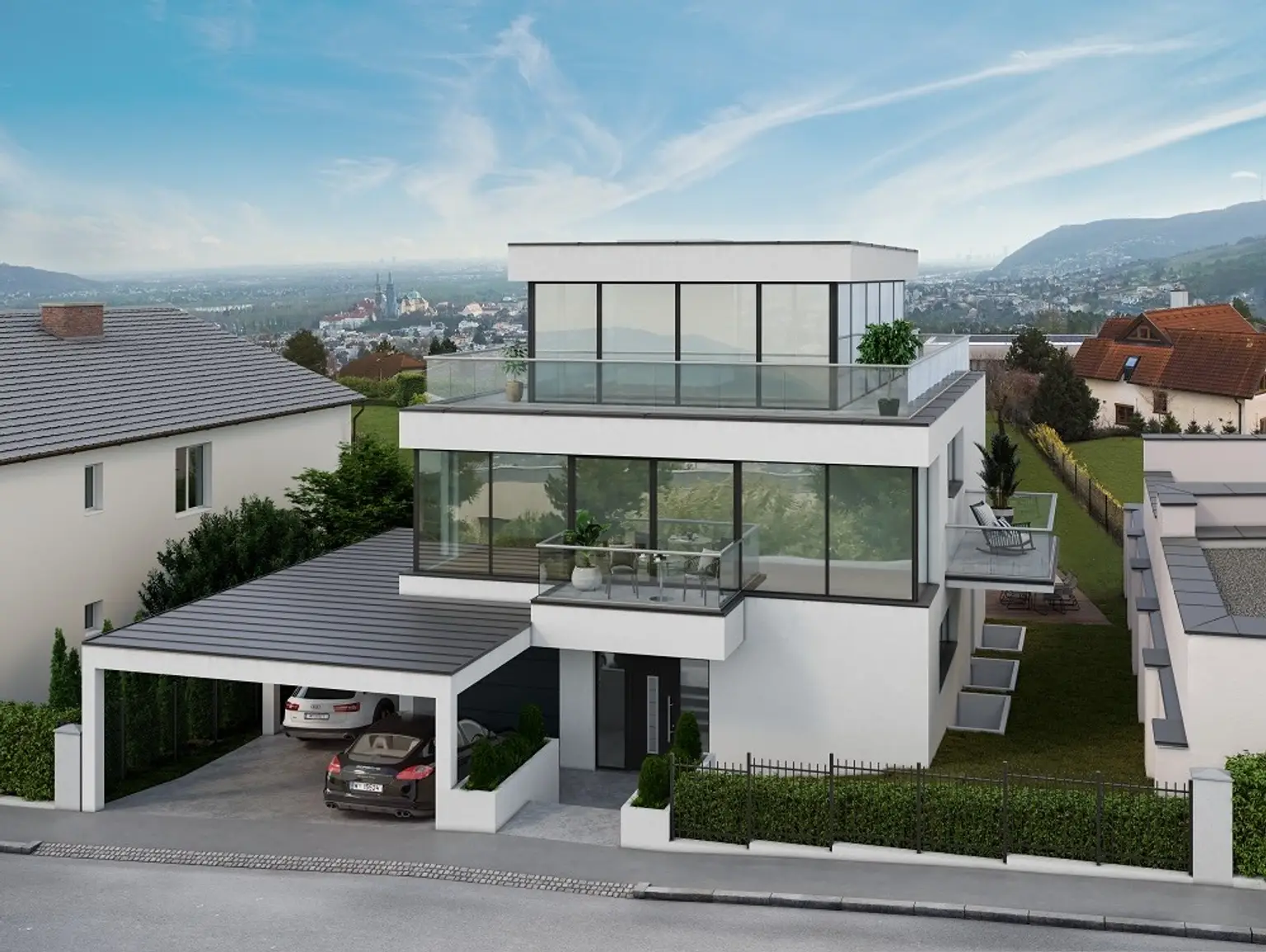 C | ++ ARCHITEKTENVILLA ++ am Ölberg mit unverbaubarem PANORAMABLICK | Prima Service Immobilien