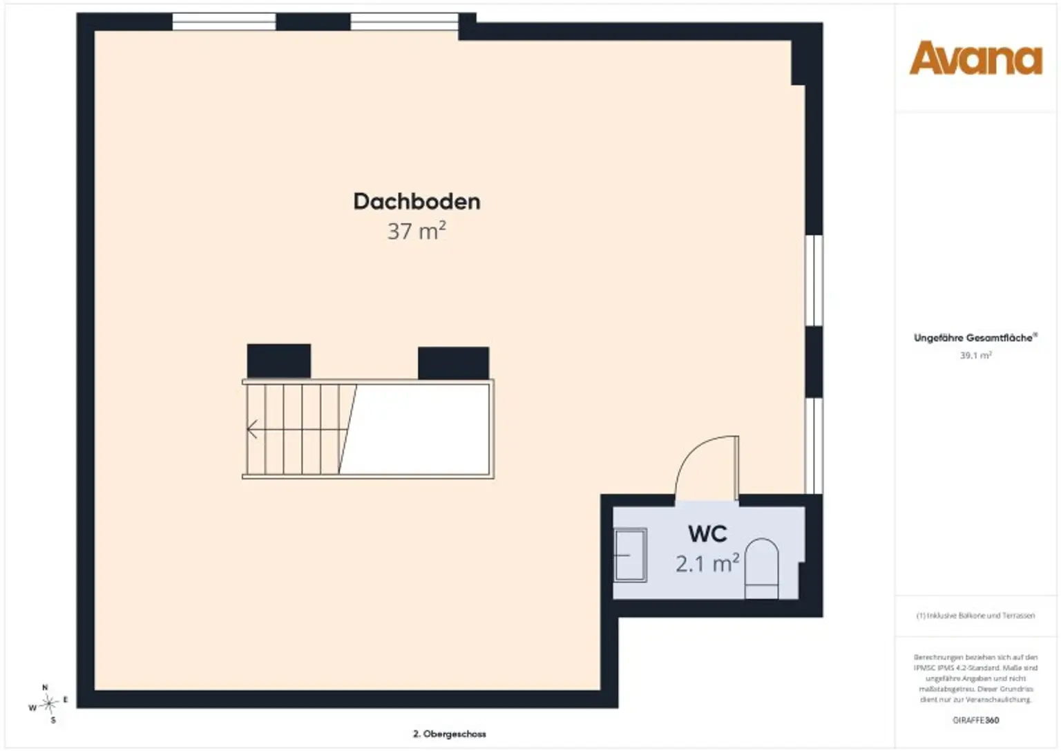 Grundriss Dachgeschoss