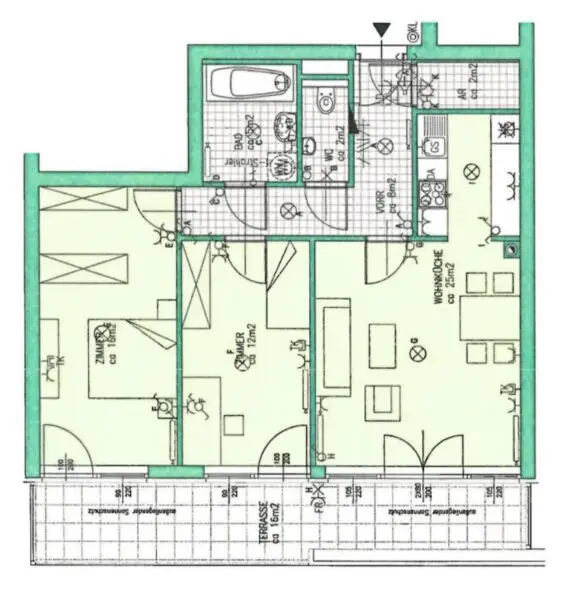 Moderne 3 Zimmerwohnung nähe Schloss Hetzendorf ruhe Lage Terrasse +Stellplatz