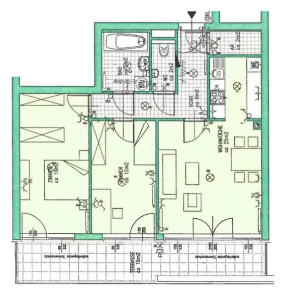 Moderne 3 Zimmerwohnung nähe Schloss Hetzendorf ruhe Lage Terrasse +Stellplatz