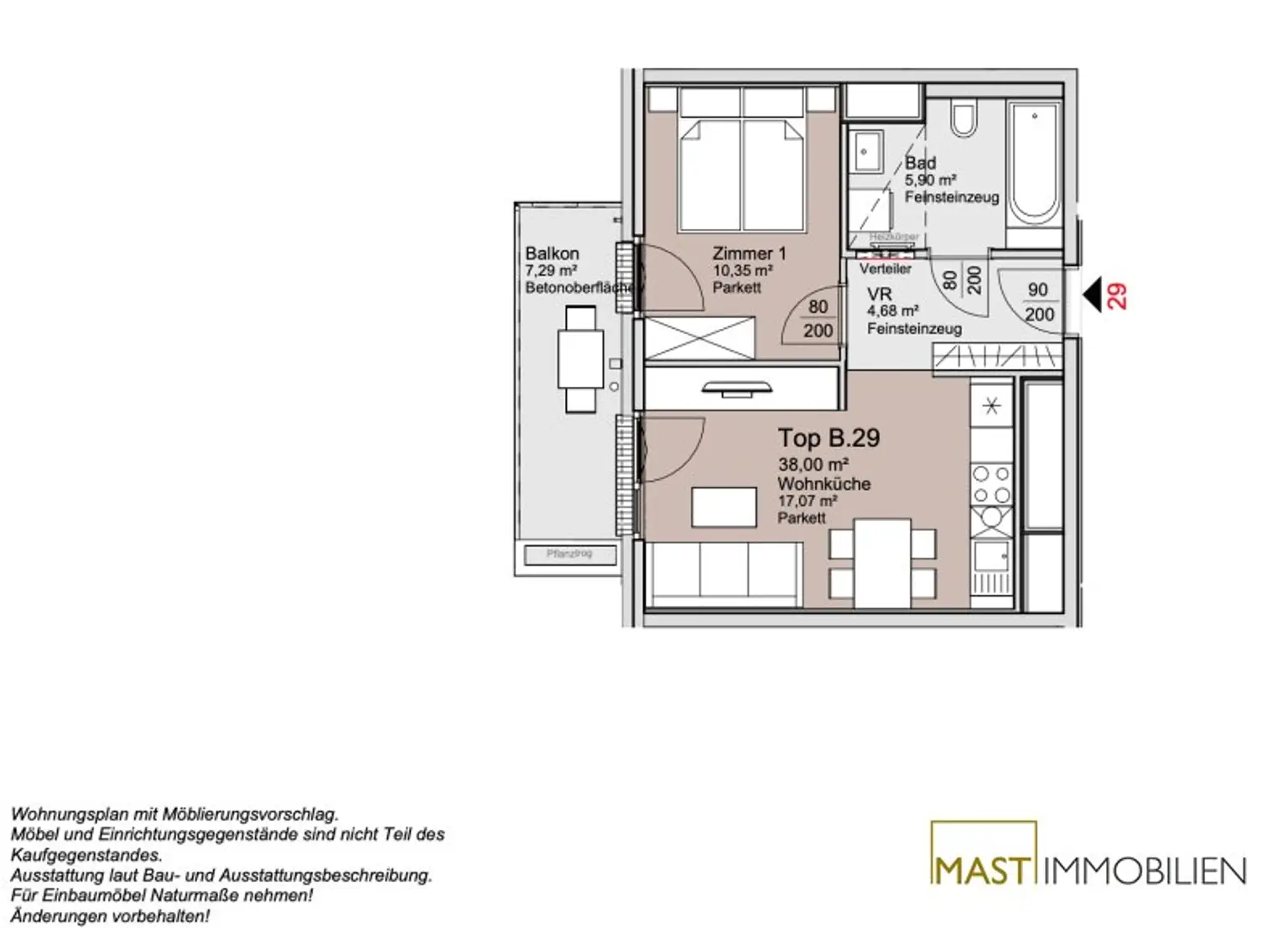 *Ende 2026* Provisionsfreie 2-Zimmer Wohnung im 4. Liftstock!
