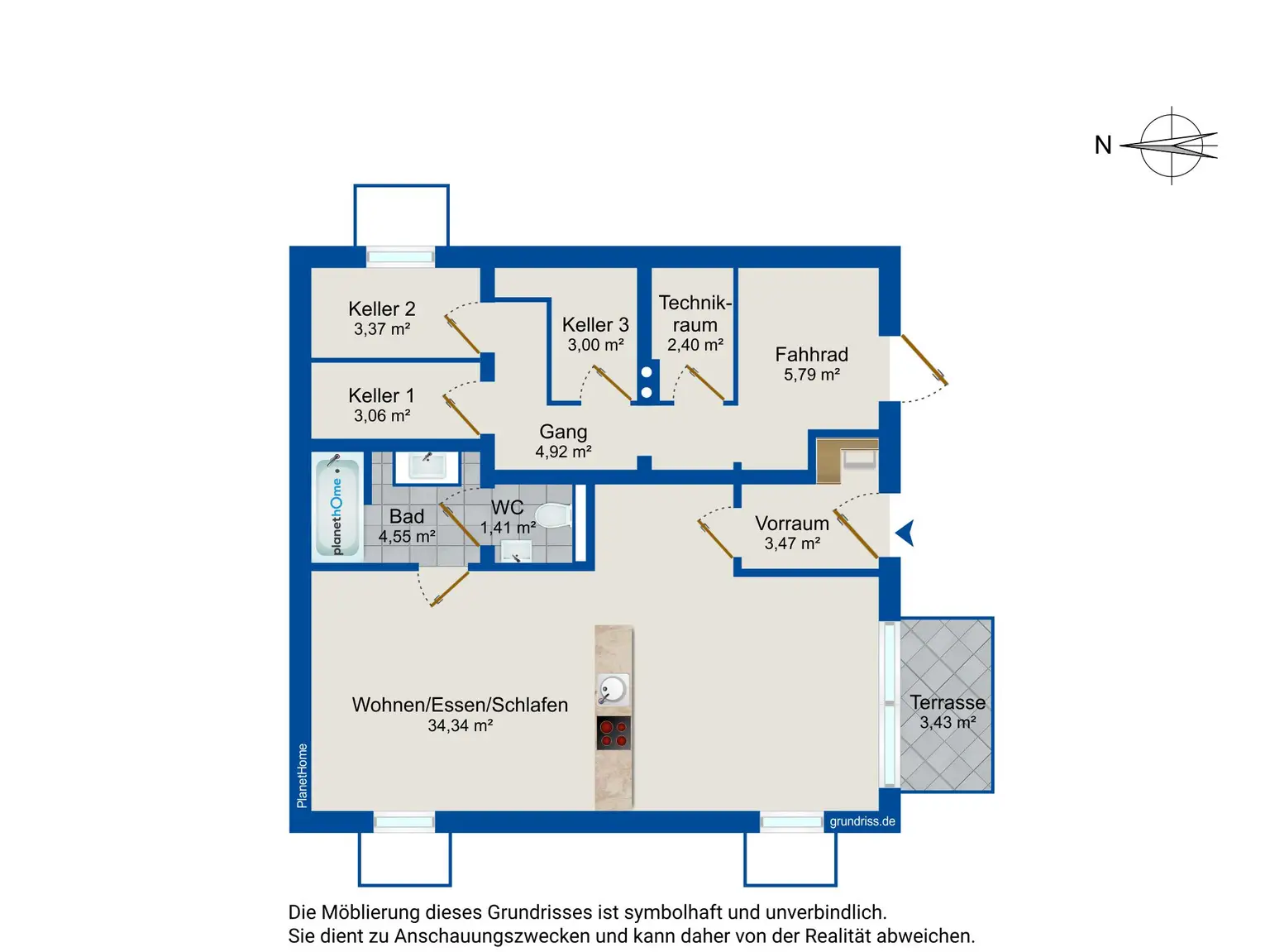 Grundriss Untergeschoss