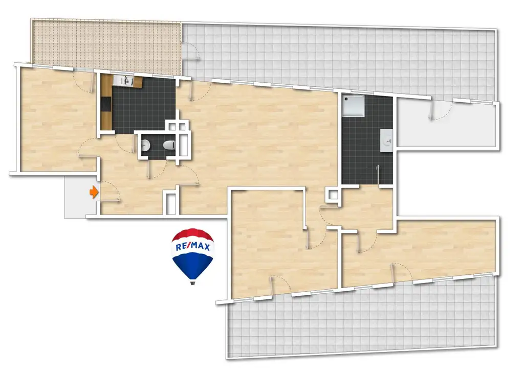 DG-Wohnung mit 2 Terrassen auf Wohnebene und phänomenalem Fernblick über Wien