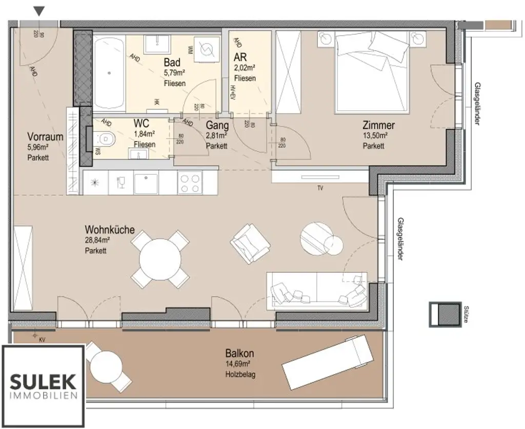 Exklusive 2 Zimmer Erstbezugswohnung inkl. Balkon, Poolnutzung, Fitnessraum & vielen Extras - Projekt Grünblick an der U2!