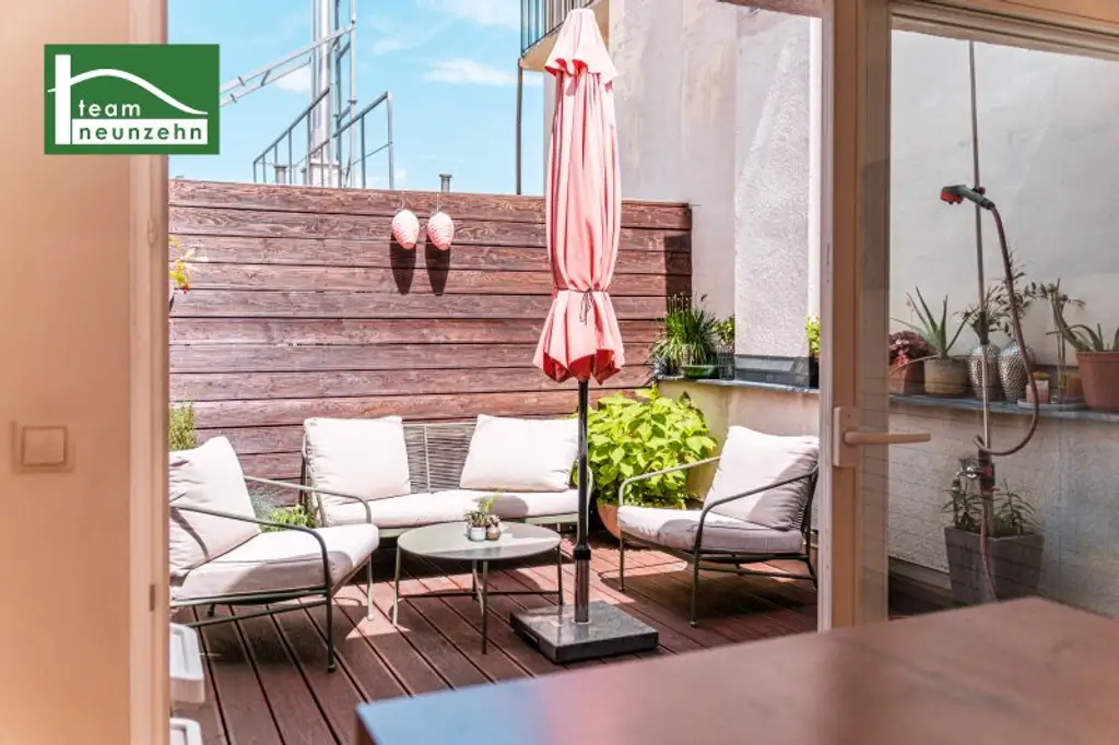Hervorragende Stadtwohnung mit Terrasse in ruhiger Bestlage: direkt bei U2 und in wenigen Min. fußläufig im 1! - JETZT ZUSCHLAGEN