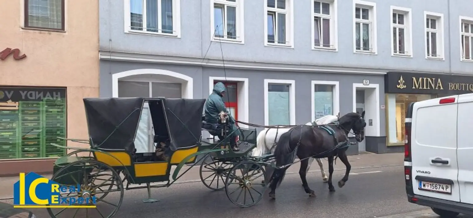 Fiaker in der Gasse