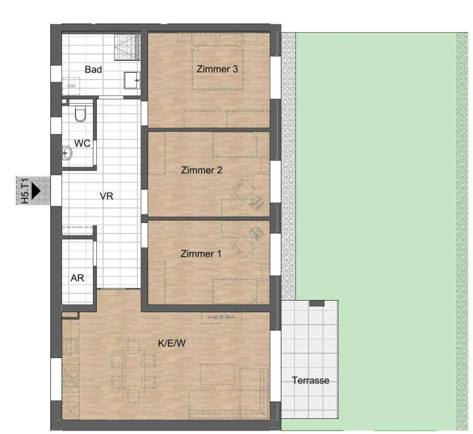 4-Zimmerwohnung mit Garten in Werndorf/ Haus 5 Top 1