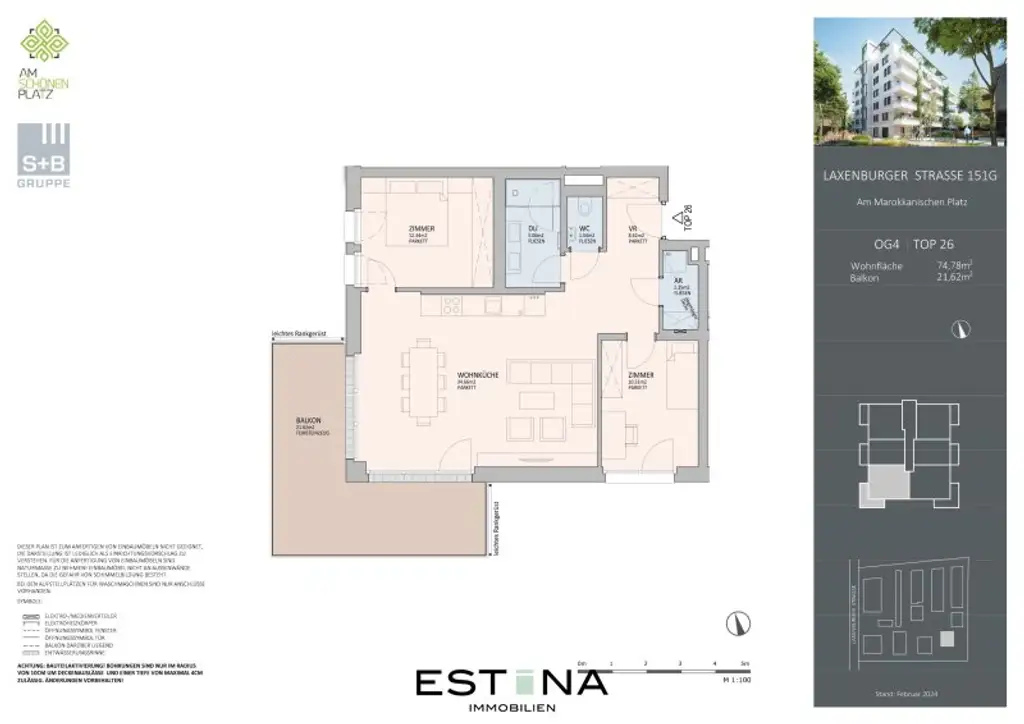 Neubauwohnung mit perfektem Grundriss - Nähe Altes Landgut